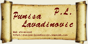 Puniša Lavadinović vizit kartica